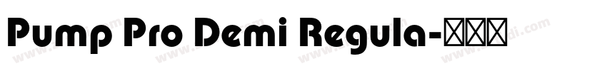 Pump Pro Demi Regula字体转换